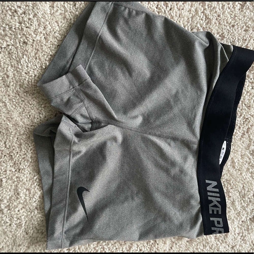 Gray Nike Pro Shorts